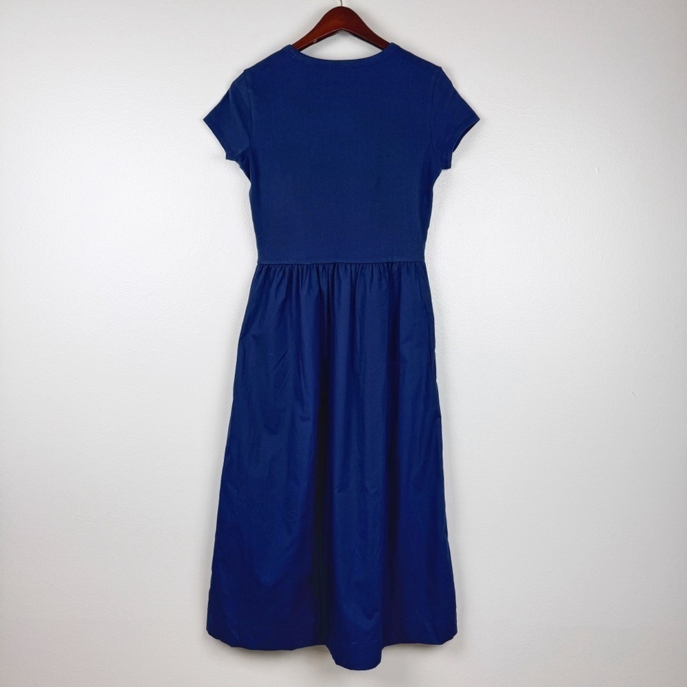 J. Crew Short Sleeve Lightweight Knit Mixy Dress Navy Size XS NWT - Picture 4 of 7